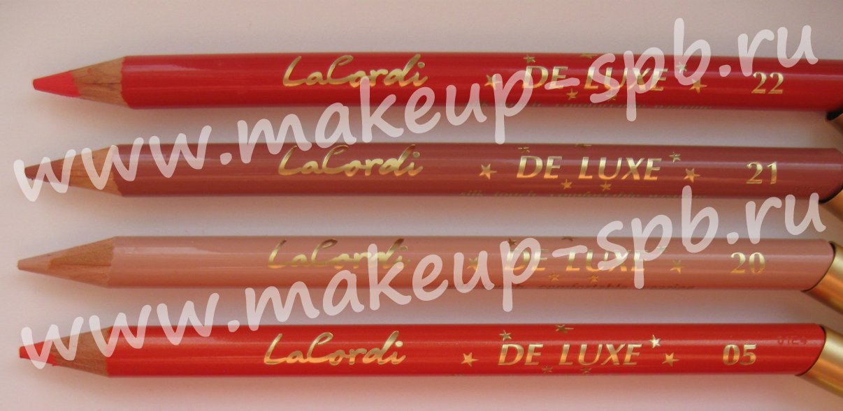 Новинка - карандаши для губ Lacordi Deluxe 05, 20, 21, 22