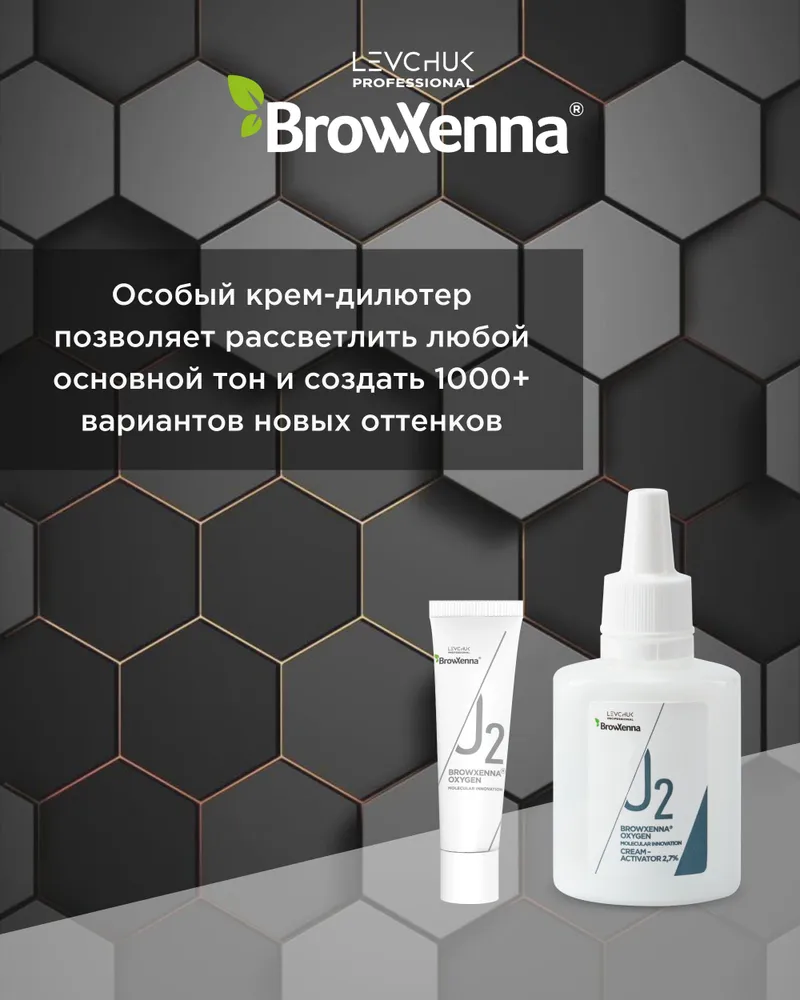 mini Набор для окрашивания для бровей и ресниц OXYGEN O2, mini, BrowXenna