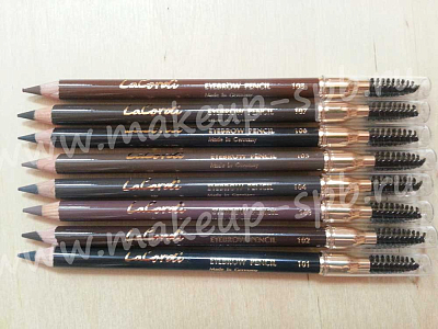Восковые карандаши для бровей LaCordi со щеточкой